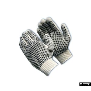 Guantes de hilo con punto PVC