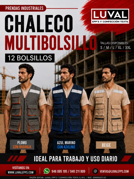Chaleco multibolsillo de 12 bolsillos