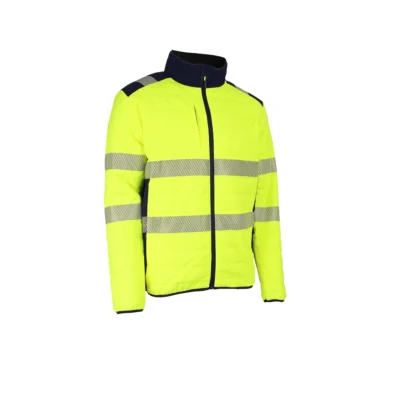 Casaca térmica Coverguard Flake alta visibilidad amarillo y azul marino