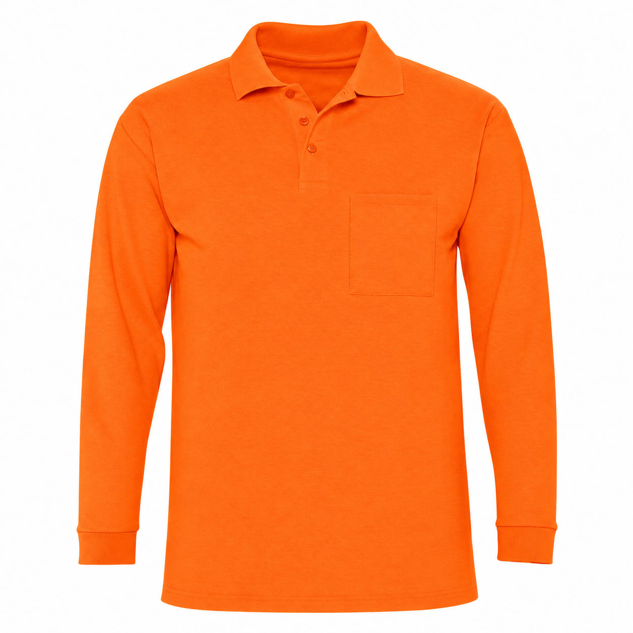 Camisero de Trabajo Manga Larga Piqué Tipo Lacoste 30/1 Naranja