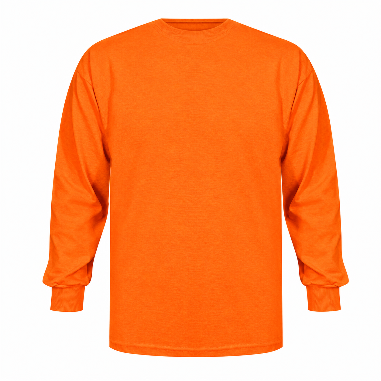 Polo de Trabajo Manga Larga 30/1 Algodón Eco Naranja
